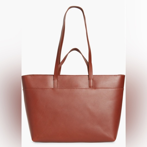 MADEWELL The Zip-Top Essential Tote in Warm Cinnamon NWOT - Picture 1 of 14